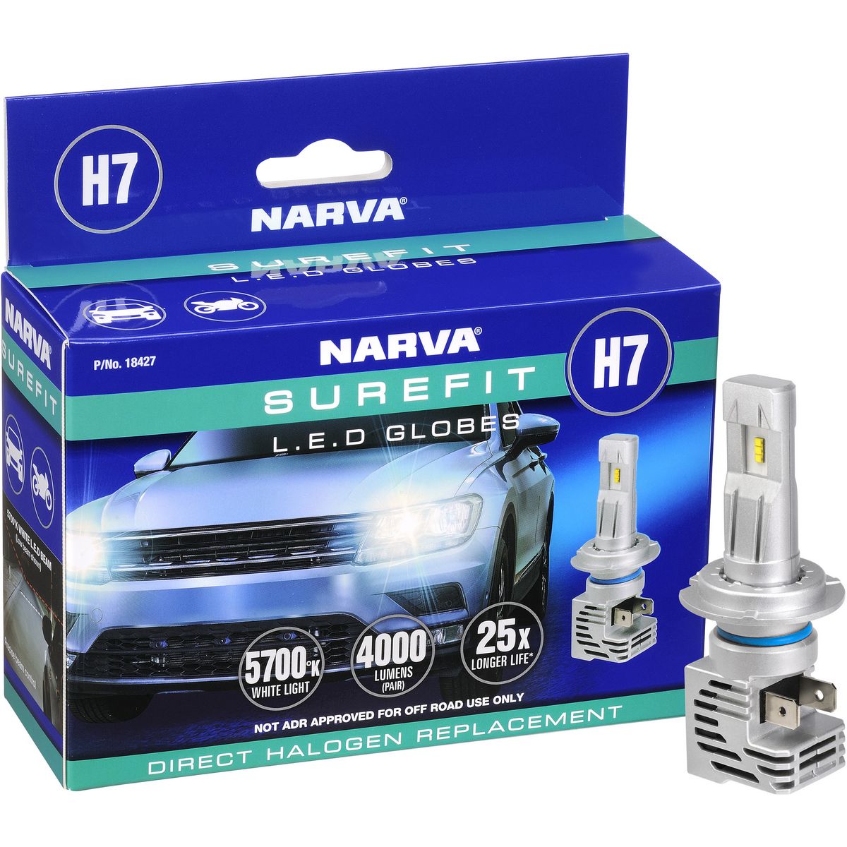 Narva H7 Surefit Led Globes - 18427