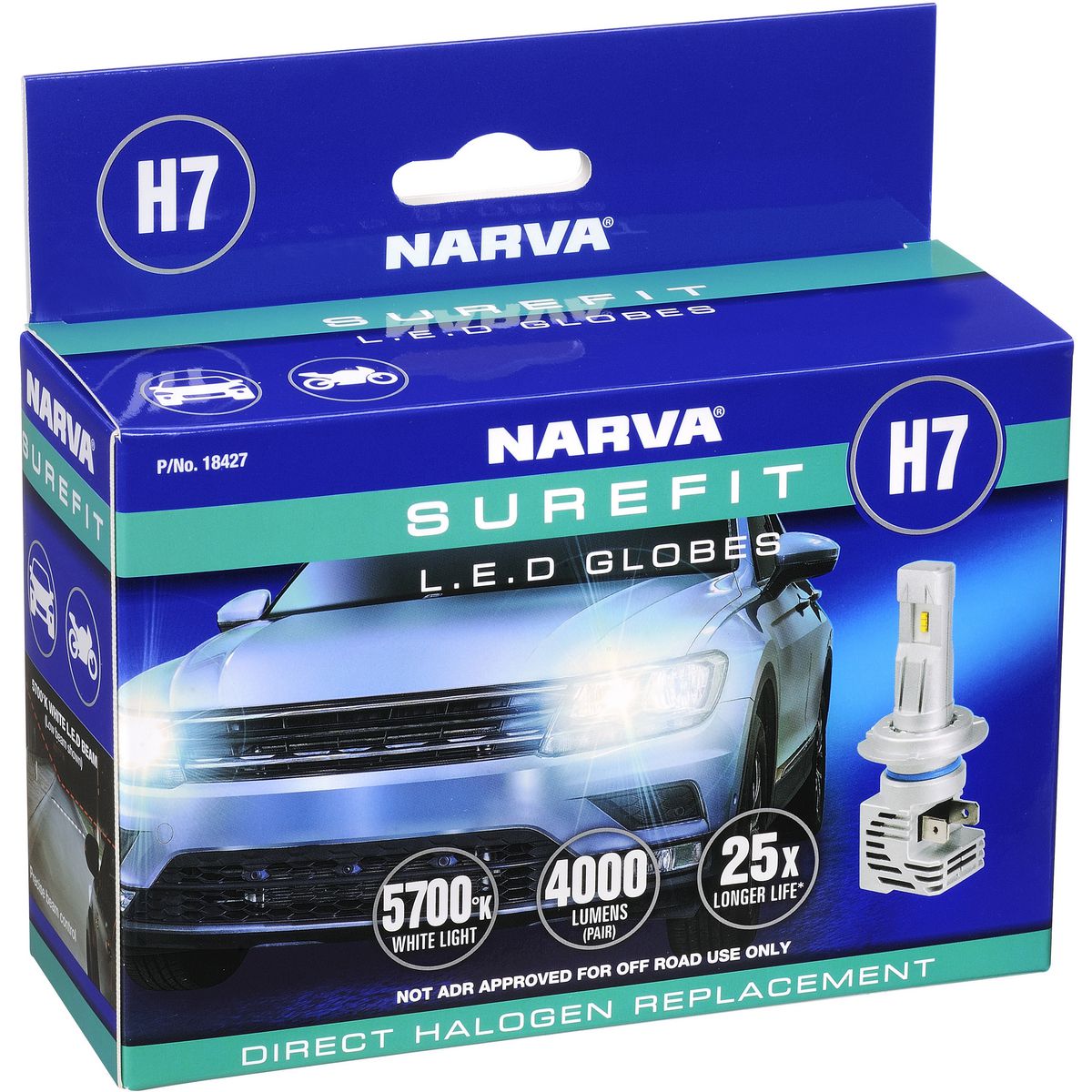 Narva H7 Surefit Led Globes - 18427