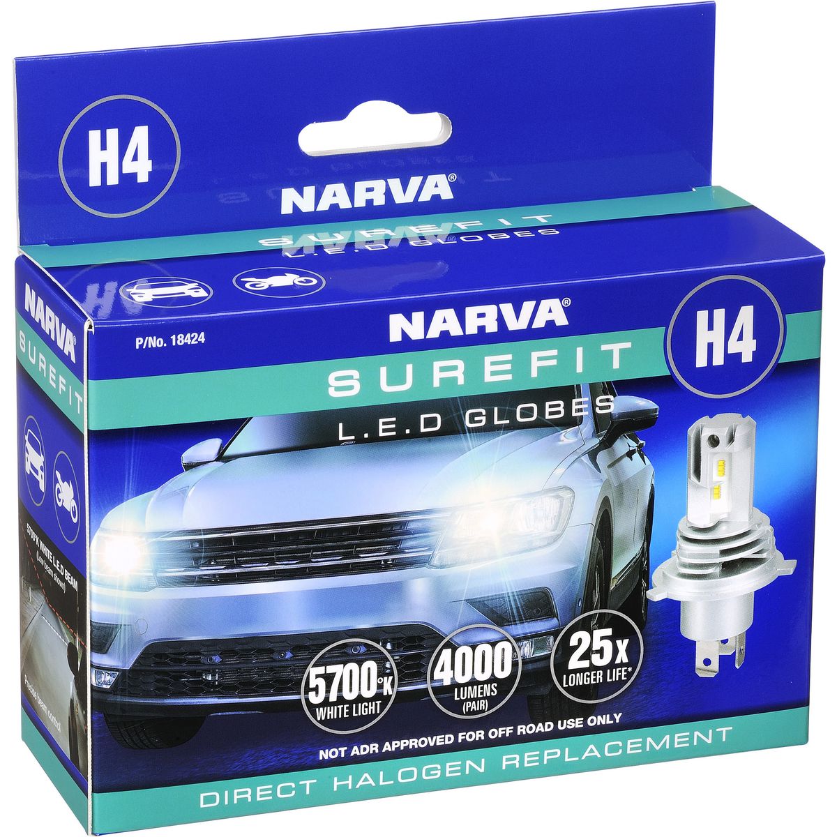 Narva H4 Surefit LED Globes - 18424
