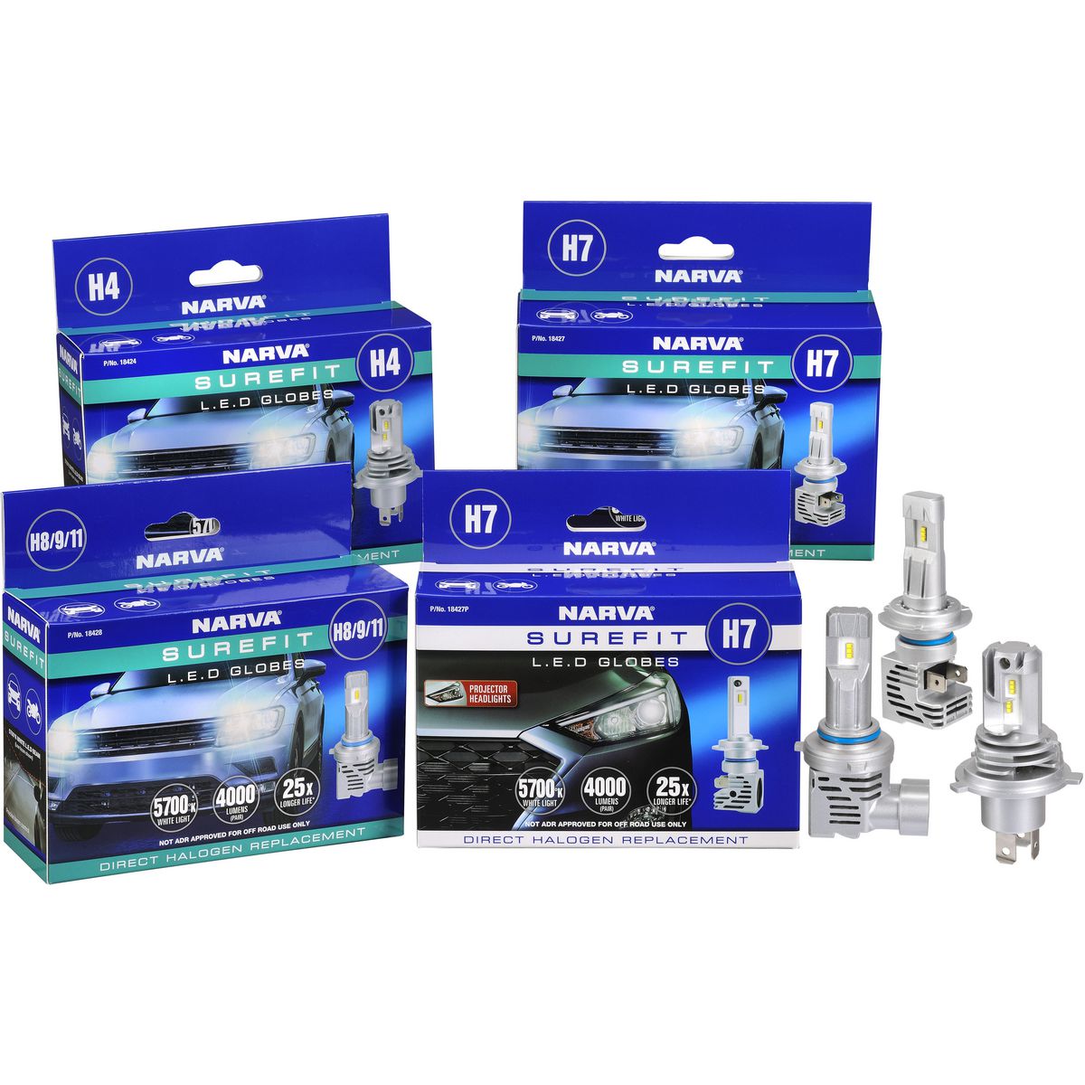 Narva H7 Surefit Led Globes - 18427