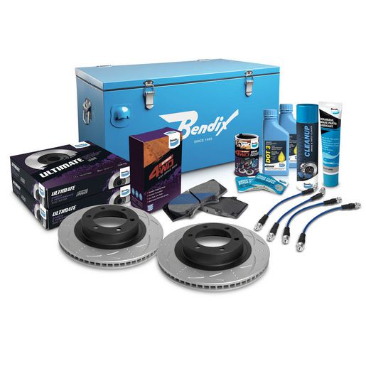 Bendix Ultimate 4x4 Brake Upgrade Kit Front (Suits 2" Lift) fits Toyota Land Cruiser Prado - U4WD-BUK33+2