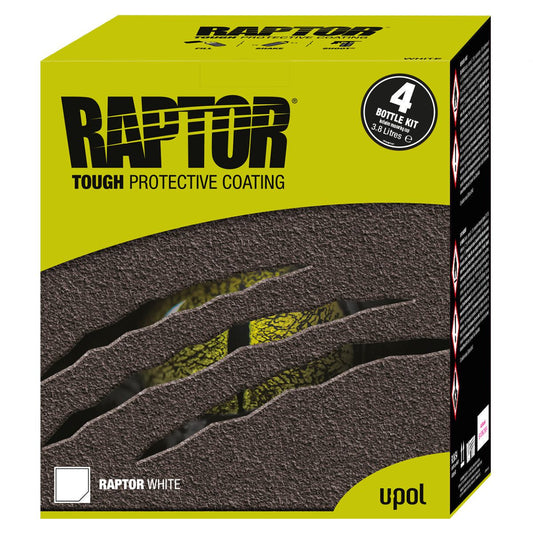 Raptor Tough Protective Coating 4 Bottle Kit - White 3.8L - RLW/S4