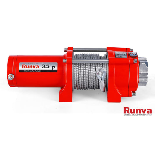 Runva 3.5P 24V Winch with Steel Cable - 35P24VS