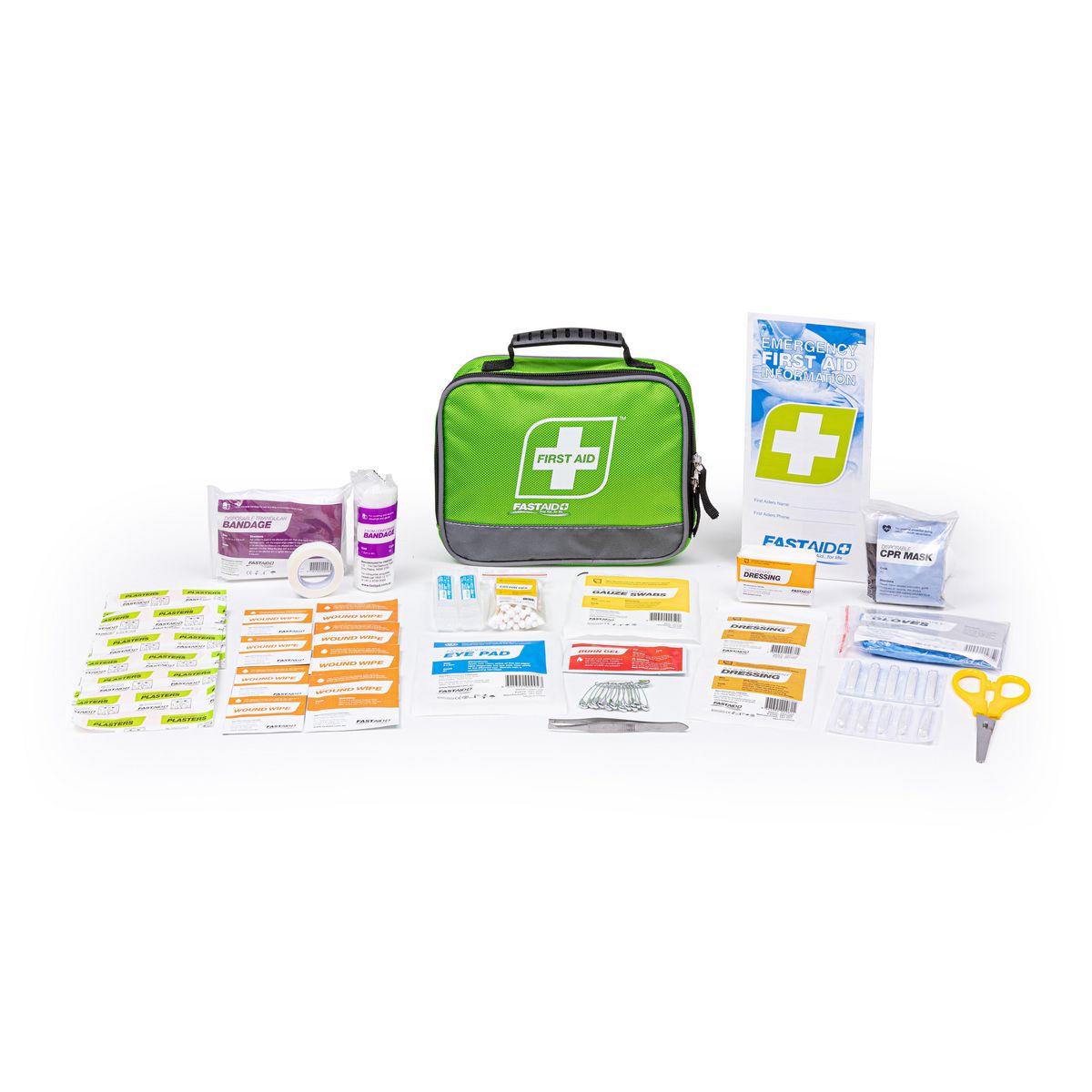FastAid 129 Piece First Aid Kit, Medium Soft Case - FANCF30