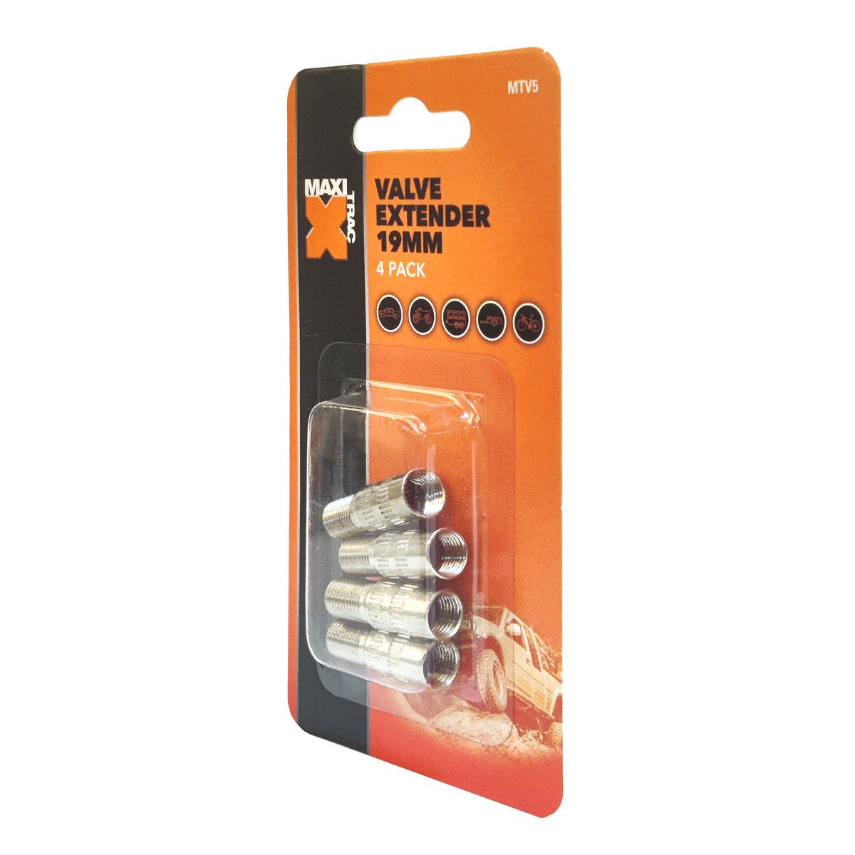 Maxi Trac Valve Extensions 19mm 4 Pack - MTV5