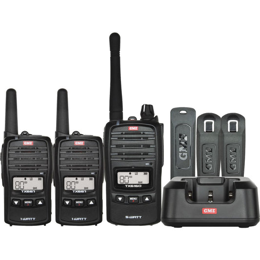 GME 5 Watt IP67 UHF CB Handheld Radio  Family Pack TX6160XFP