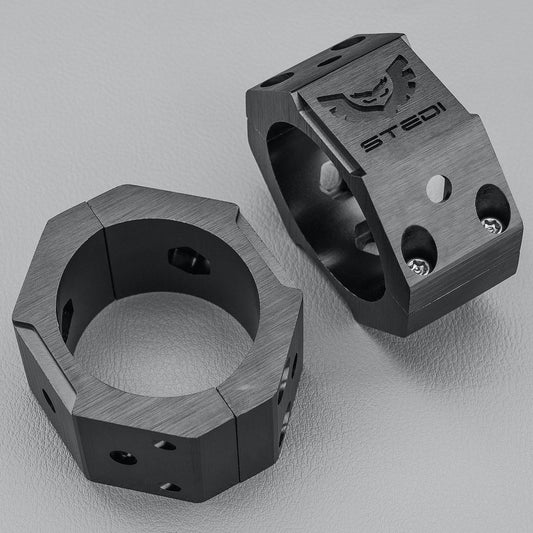0mm - 45mm HEX Bull Bar Tube Mounting Brackets - BRK-4045-TBE