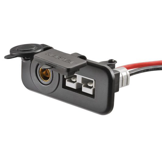 Narva HDRV 50A Merit Twin Socket Flush Mount with Covers - 81147BL