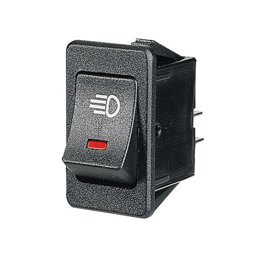Narva Rocker Switch Off/On DPST Red LED - 63026BL