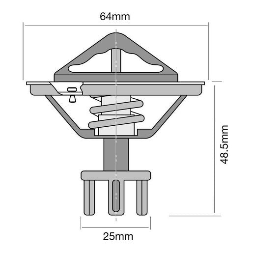 Tridon Thermostat 64Mm - 77 Degrees C - TT268-170