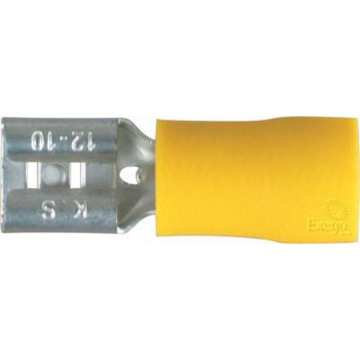 Narva Crimp Terminal Female Blade Yellow Terminal Entry 6.3 x 0.8mm Vinyl 100Pk - 56138