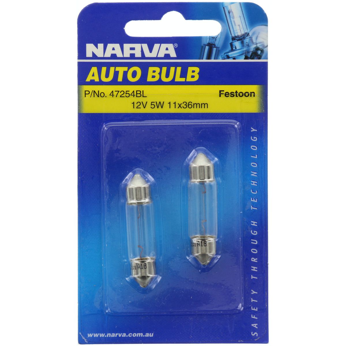 Narva C5W Festoon SV8.5 Globe 12V 5W - 47254BL