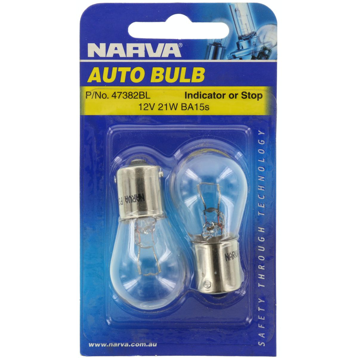 Narva Bayonet Ba15S Globe 12V 21W - 47382BL