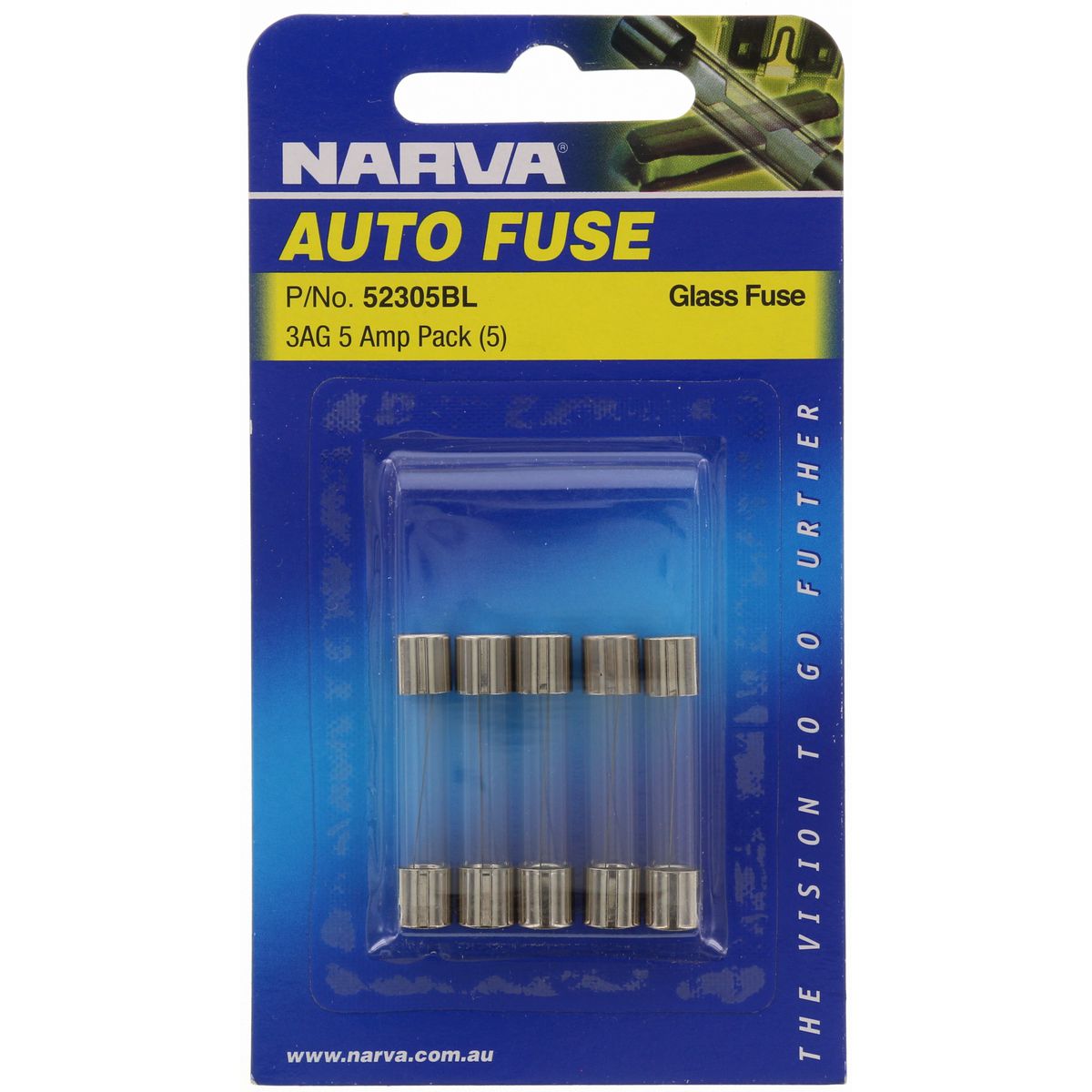 Narva Glass Fuse 3AG 5A 5 Pack - 52305BL