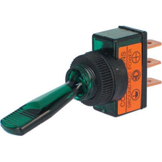 Narva Toggle Switch Off/On SPST Green Illuminated - 60052BL