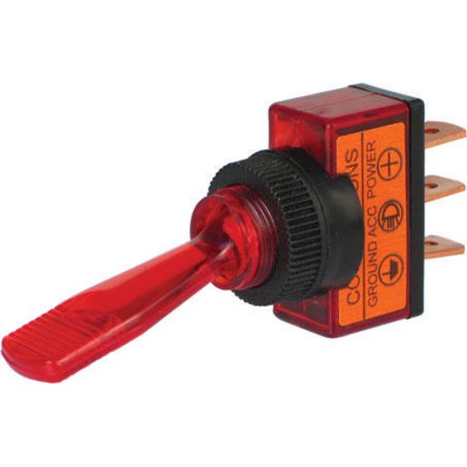 Narva Toggle Switch Off/On SPST Red Illuminated - 60053BL