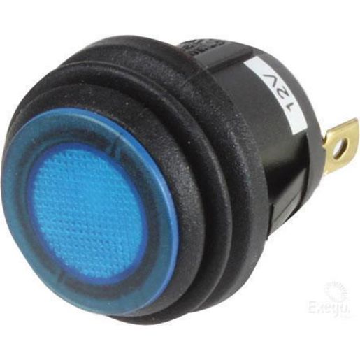Narva Rocker Switch Off/On SPST Blue LED - 62037BL