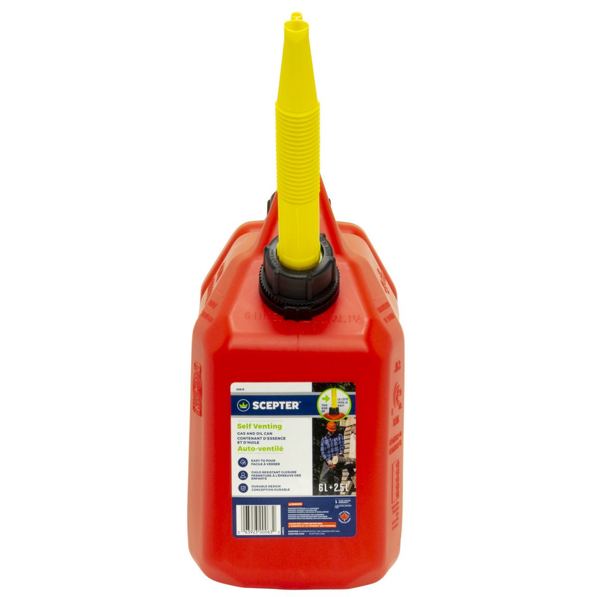 Scepter Fuel Can Red Combo 6L/2.5L - 03615  (J63)