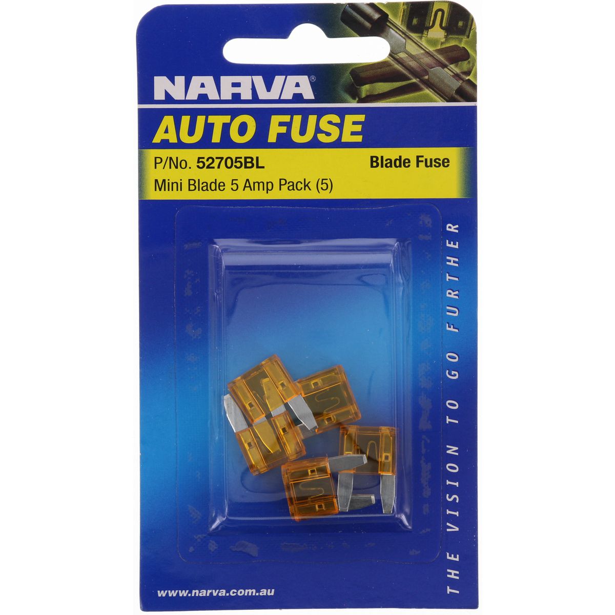Narva Mini Blade Fuse 5A 5 Pack - 52705BL