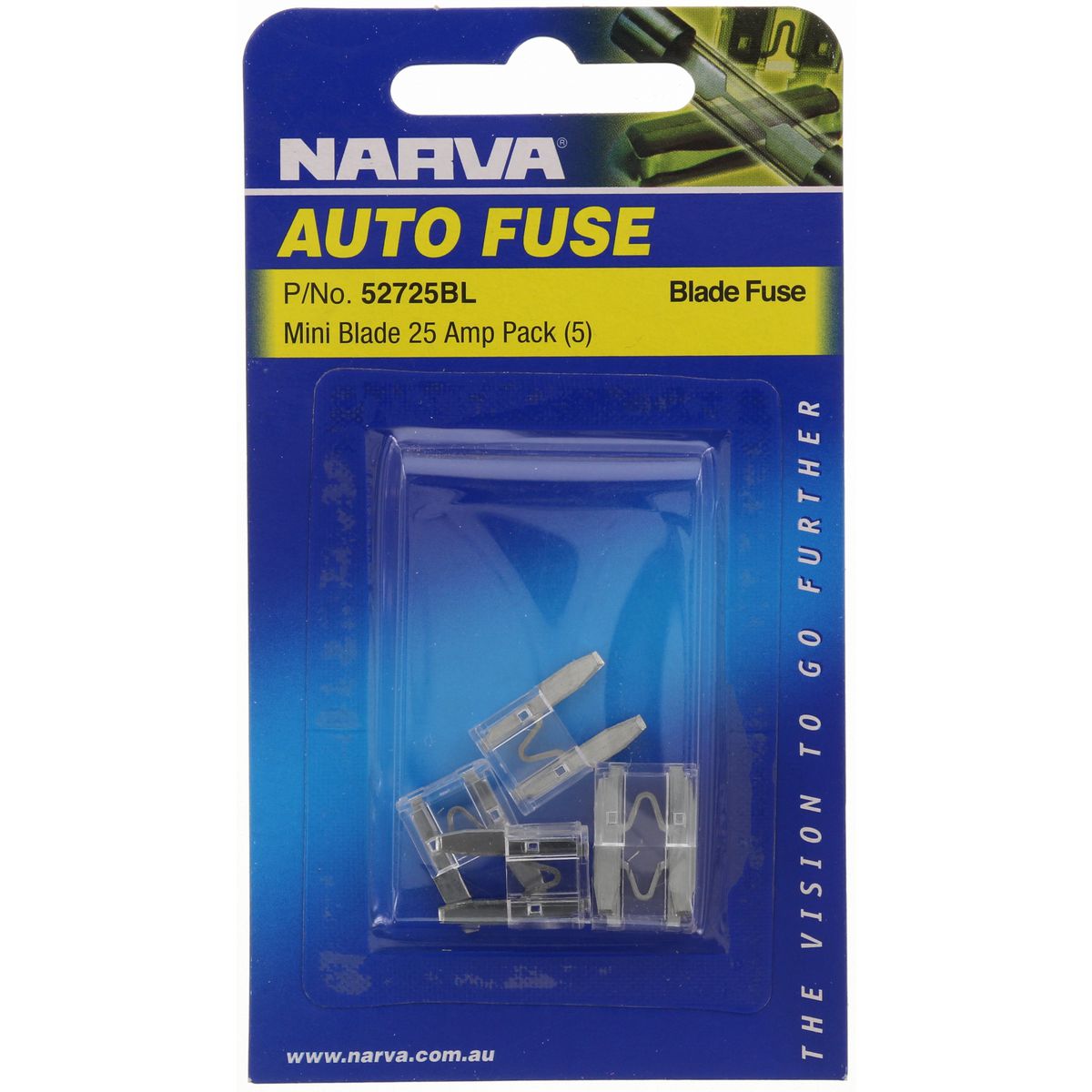 Narva Mini Blade Fuse 25A 5 Pack - 52725BL