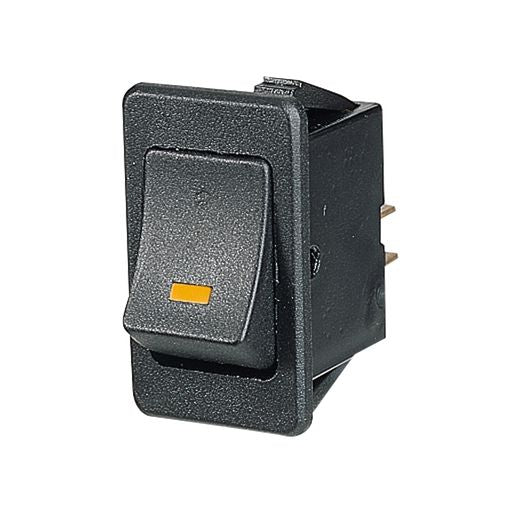 Narva Rocker Switch Off/On DPST Amber LED - 63020BL