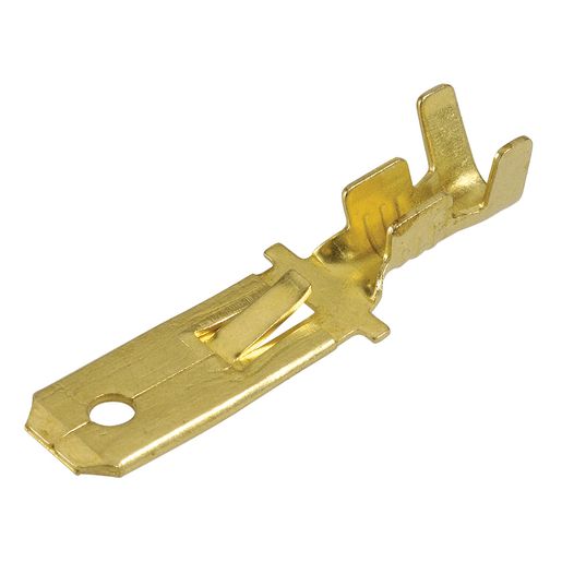 Narva Crimp Terminal Male Blade Brass Terminal Entry 6.3 x 0.8mm Non Insulated 100Pk - 56220