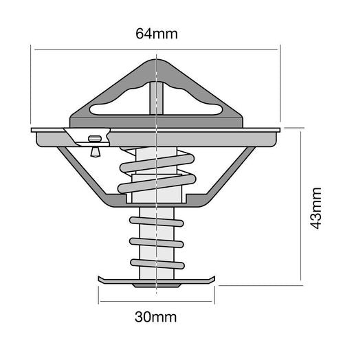 Tridon Thermostat 64Mm - 82 Degrees C - TT297-180