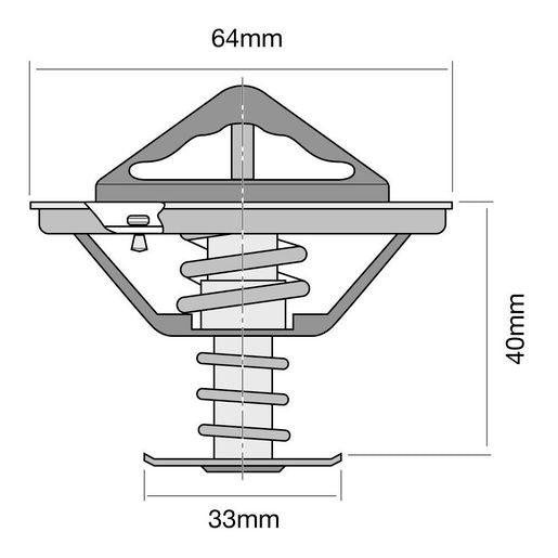 Tridon Thermostat High Flow 64Mm - 82 Degrees C - TT334-180