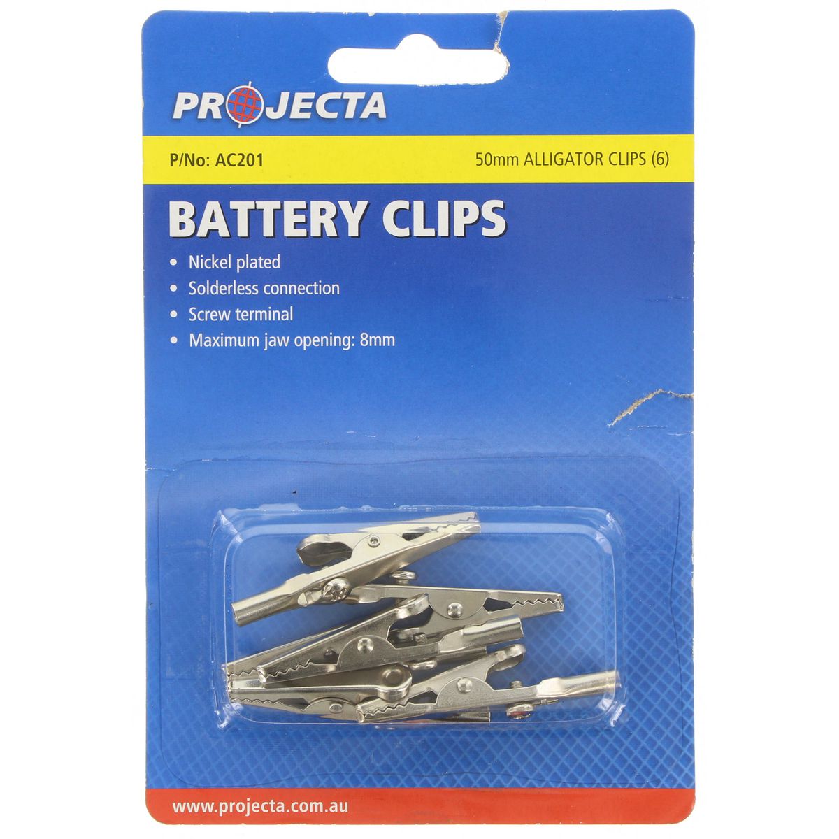 PROJECTA Alligator Test Clips 6 Pack - AC201