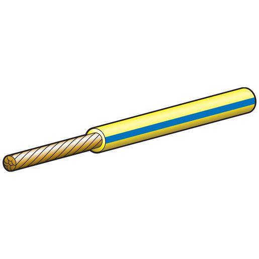 Narva 3mm Single Core Automotive Cable Yellow With Blue Tracer 30M - 5813-30T4