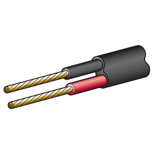 Narva 3mm Twin Core Sheathed Automotive Cable Red/Black With Black Sheath 30M - 5823-30TW