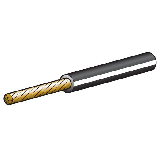 Narva 4mm Single Core Automotive Cable Black With White Trace 30M - 5814-30T1
