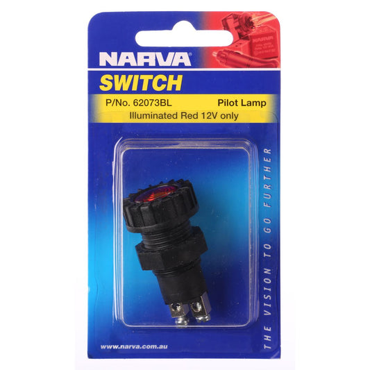 Narva Pilot Light Incandescent Red 12V Screw on Terminals - 62073BL
