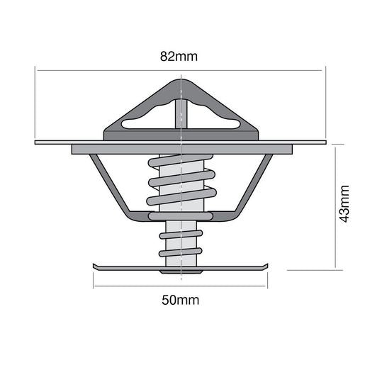 Tridon Thermostat 82Mm - 82 Degrees C - TT369-180P