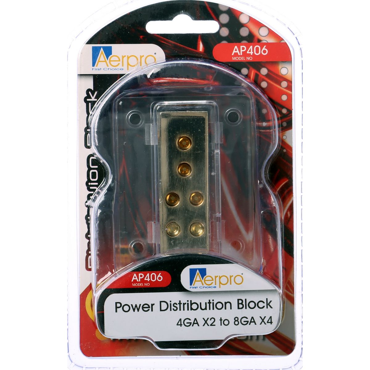 Aerpro Brass Distribution Block - 4Gx2/8Gx4 - AP406