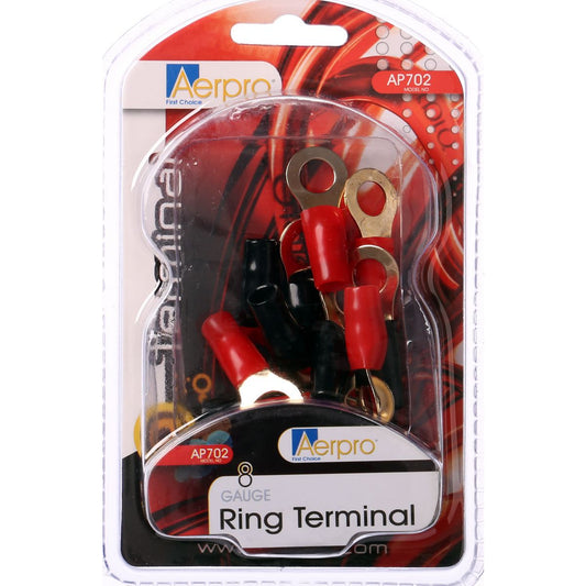 Aerpro 8 Gauge Ring Terminal 12Pk - AP702