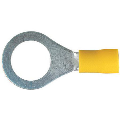 Narva Crimp Terminal Ring Yellow Terminal Entry 13mm Vinyl 100 Pce - 56193