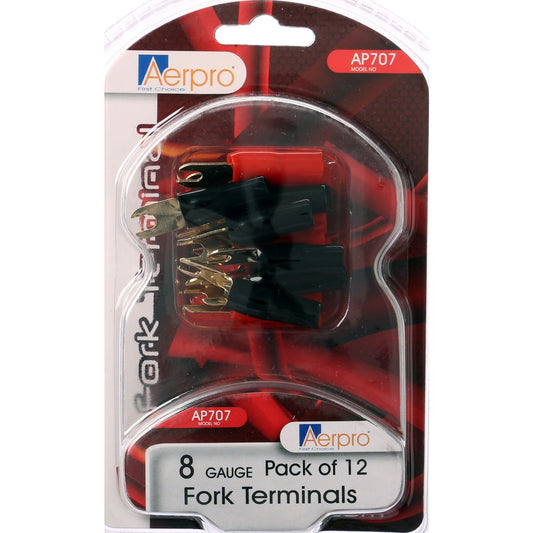 Aerpro 8 Gauge Fork Terminal 12Pk - AP707
