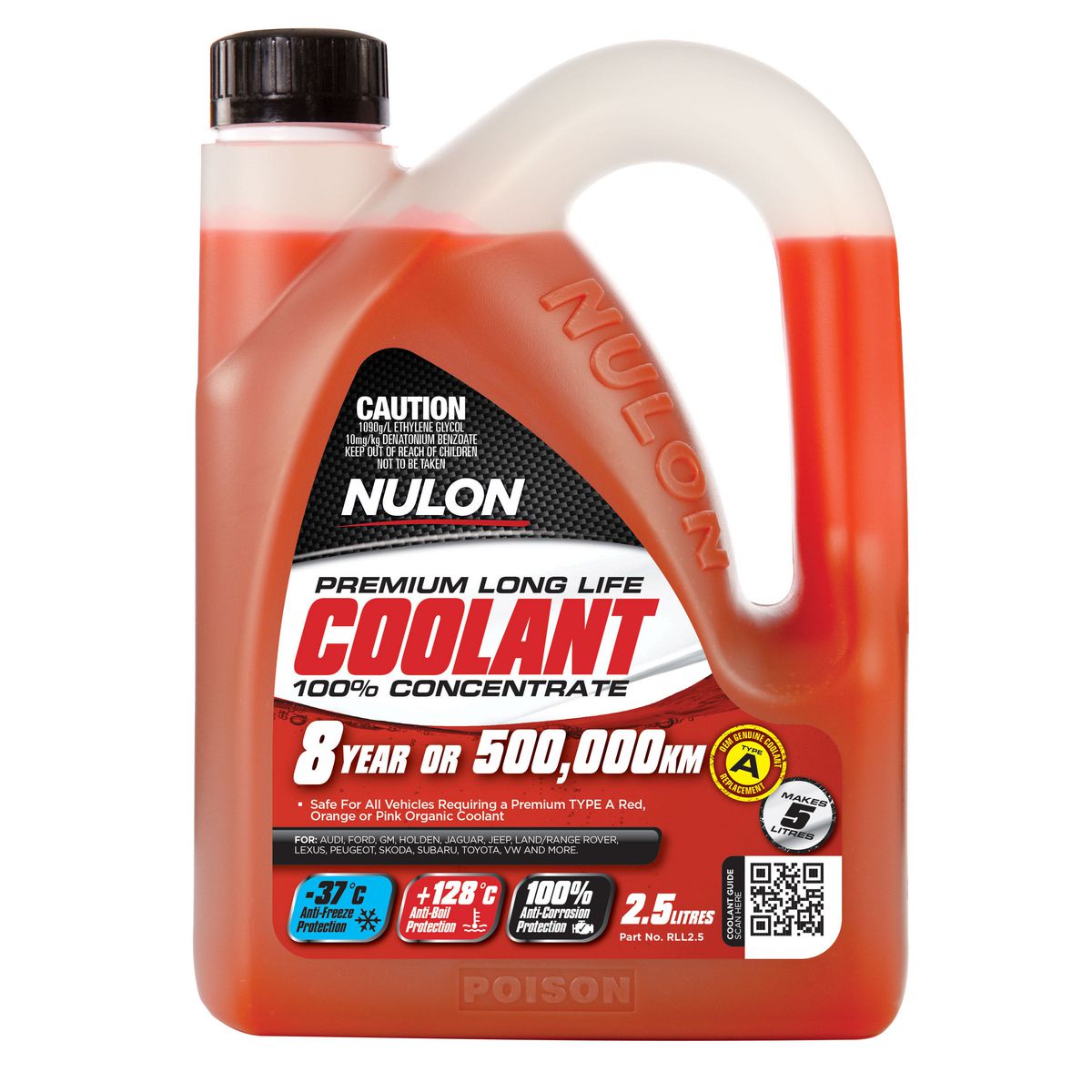 Nulon Coolant Red Long Life Concentrate 2.5L - RLL2.5