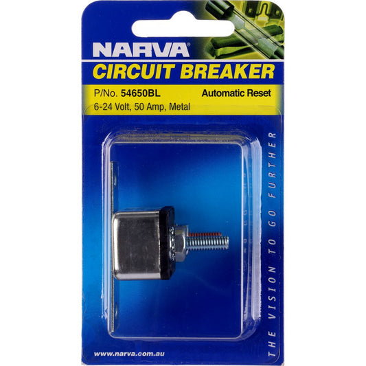 Narva Circuit Breaker Auto Reset 50A 1 Pack - 54650BL