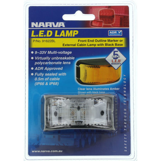Narva Front Marker Light Amber LED 9 to 33V - 91622BL