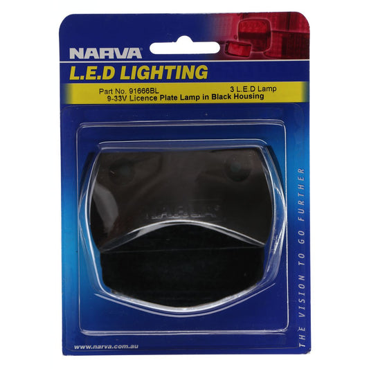 Narva Licence Plate Light LED 9 to 33V With 3 LEDs - 91666BL