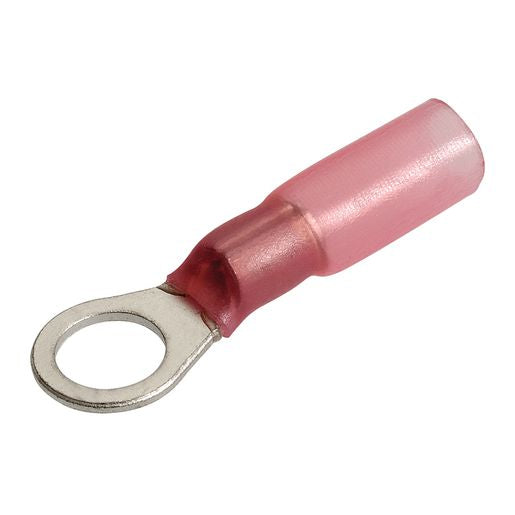 Narva Crimp Terminal Ring Red ID 5mm Heat Shrinkable 50 Pce - 56360