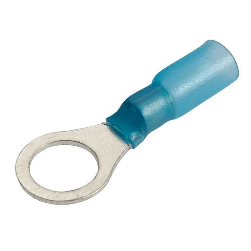 Narva Crimp Terminal Ring Blue Terminal Entry 8.4mm Heat Shrinkable 50 Pce - 56368