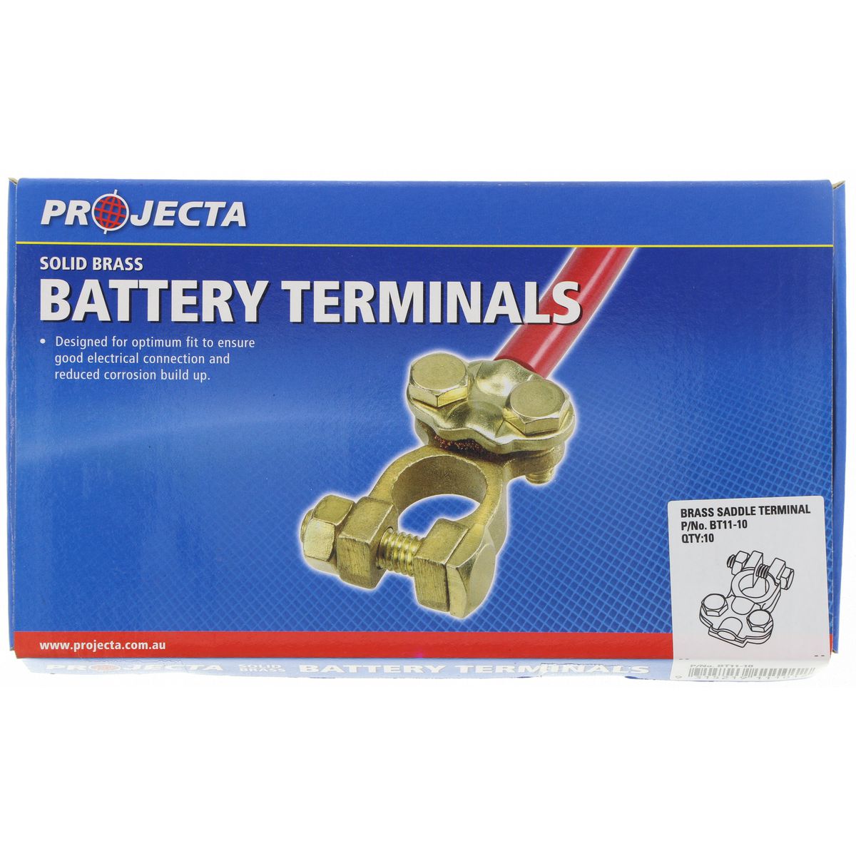 PROJECTA Brass Battery Terminal Universal Saddle 10 Pack - BT11-10