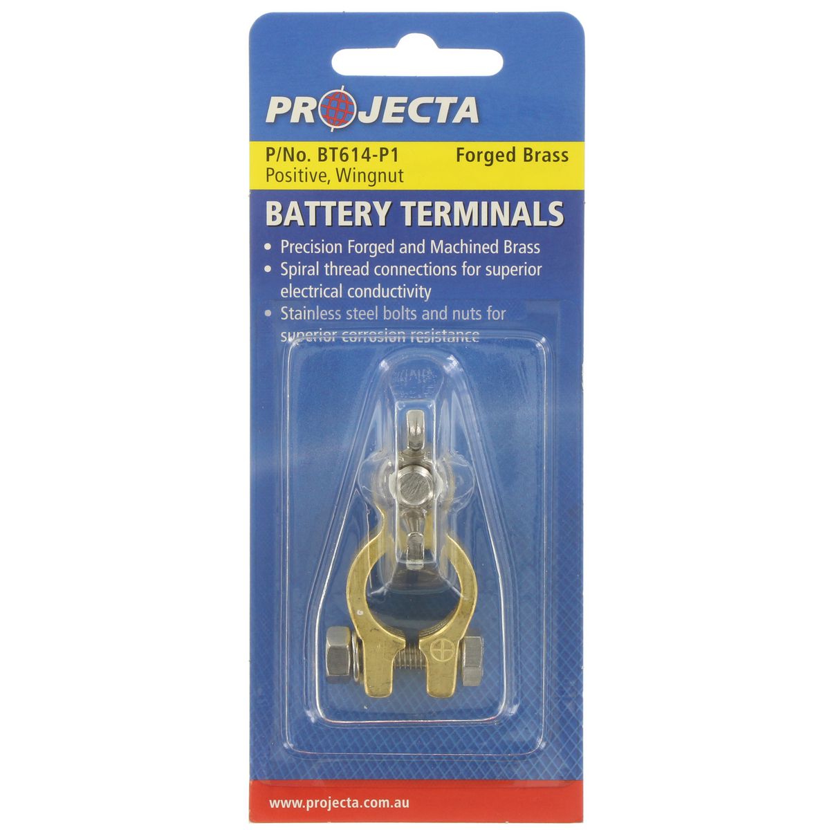 PROJECTA Forged Brass Battery Terminal Positive - BT614-P1