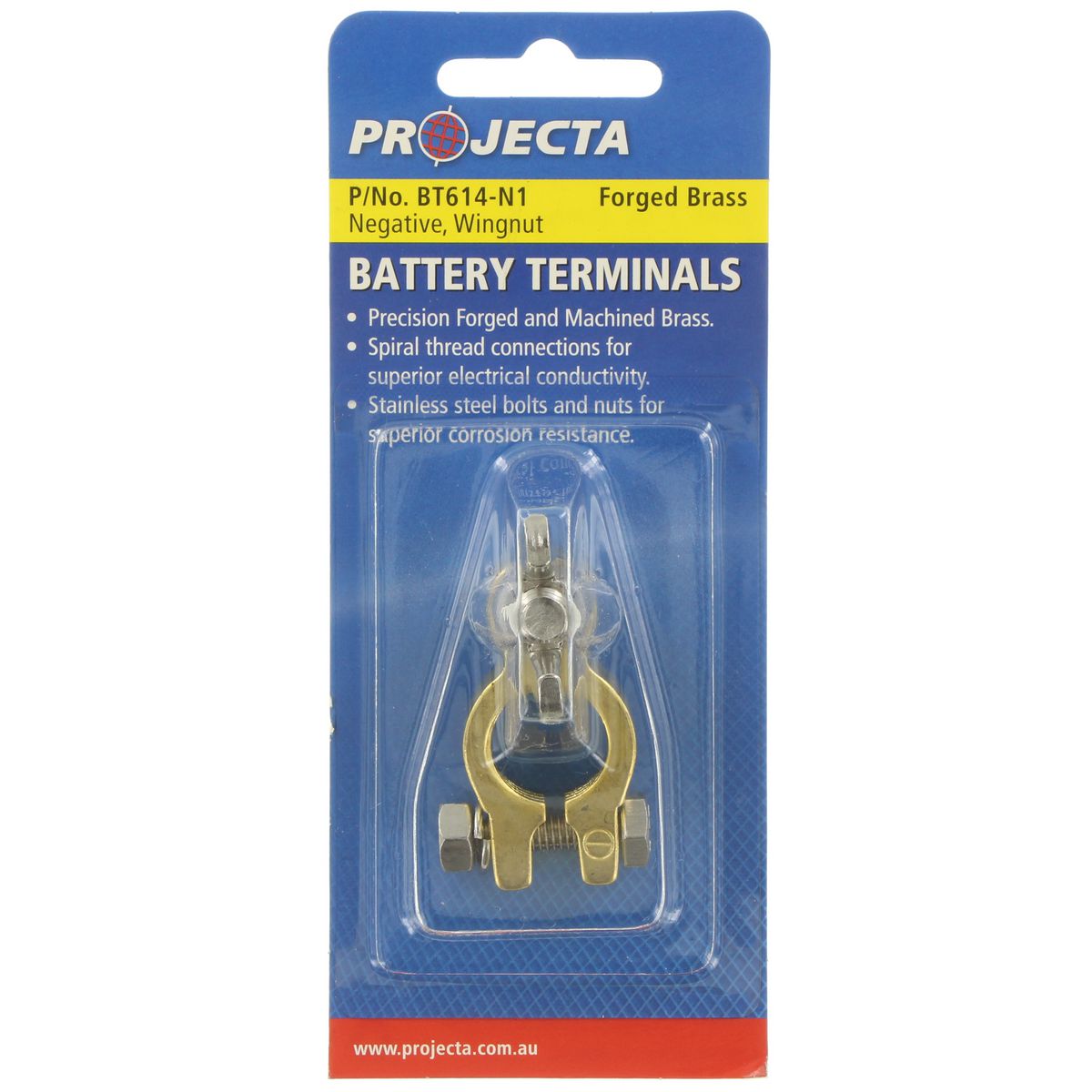 PROJECTA Forged Brass Battery Terminal Negative - BT614-N1