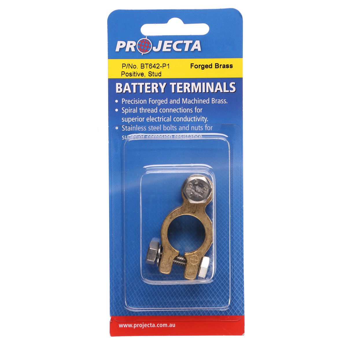 PROJECTA Forged Brass Battery Terminal Positive - BT642-P1