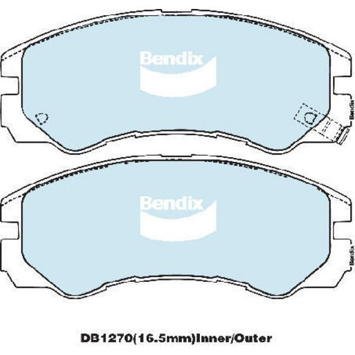 Bendix Brake Pads Set - Heavy Duty - DB1270HD