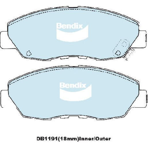Bendix Brake Pads Set - Heavy Duty - DB1191HD